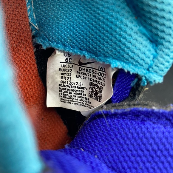 Nike Space Jam X Team Hustle Toddler 6C Tune Squad DH8054-001 Black & Blue Shoes - Picture 7 of 8